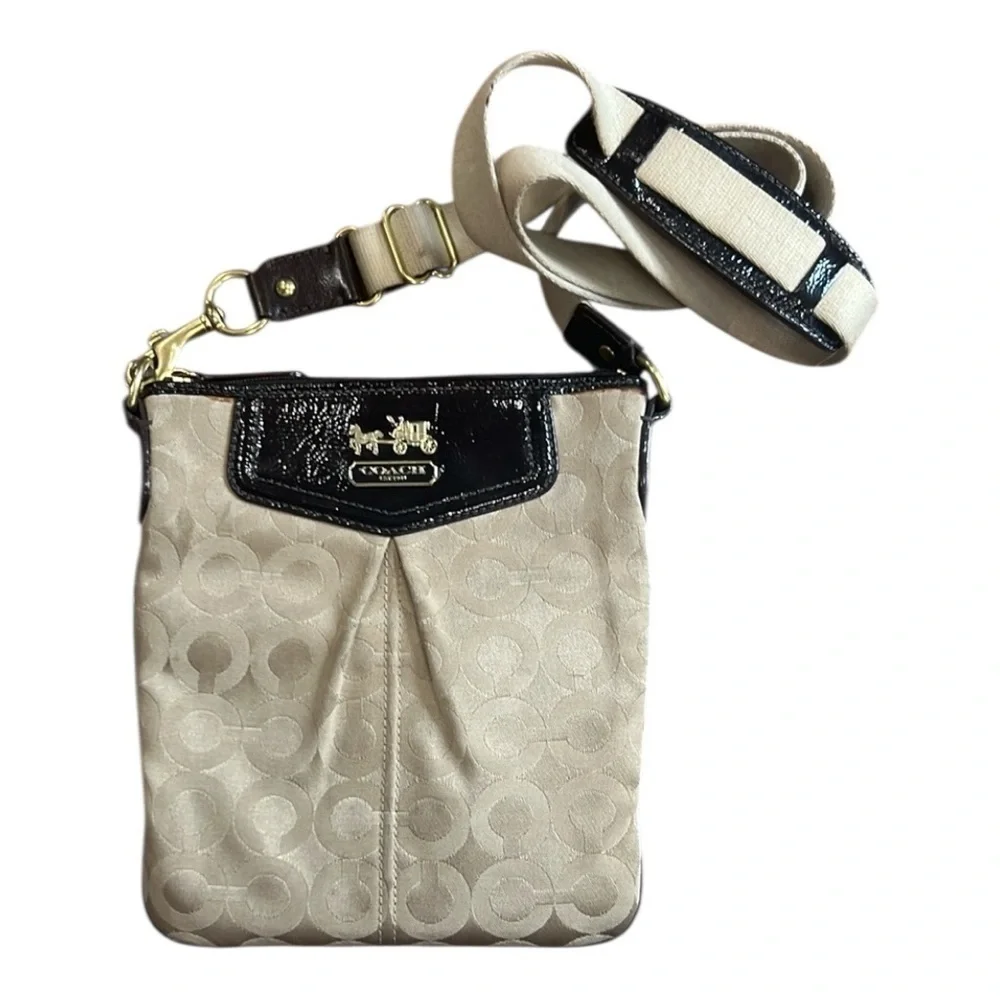 Coach Madison Small Khaki Mahogany Beige Crossbody